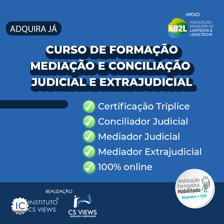 Curso de Formação de Conciliadores e Mediadores Judicial e Extrajudicial – 100% online Curso de Formação de Conciliadores e Mediadores Judicial e Extrajudicial – 100% online